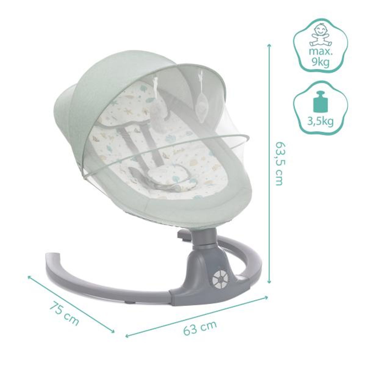Fillikid | Elektrisk vippestol Stella | Green