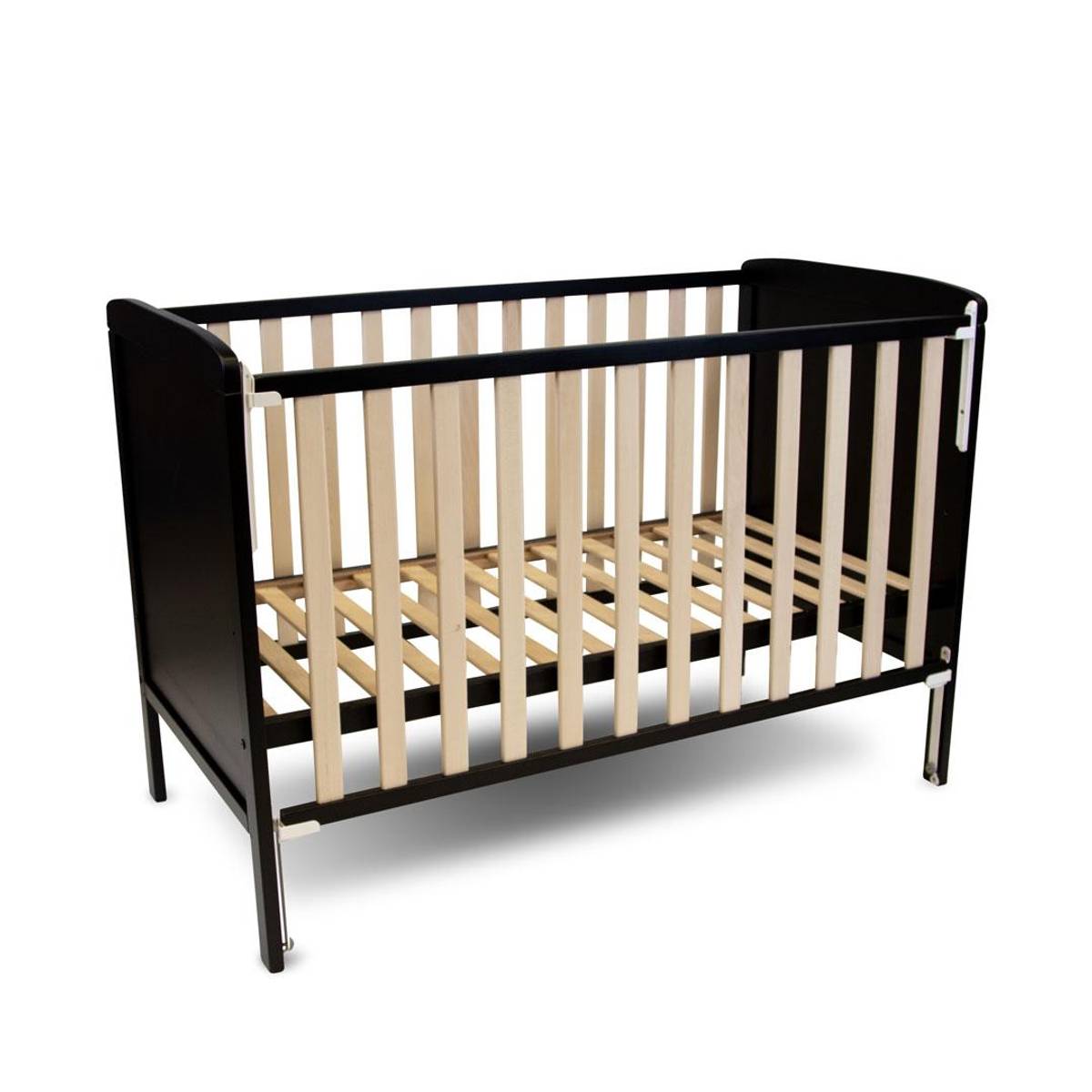Troller | Luna Sprinkelseng | Justerbar Side 120x60 cm | Sort/ Natur