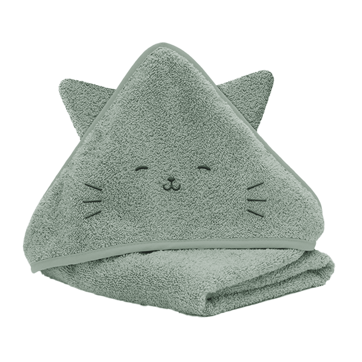 Fillikid | Katt  Hettehåndkle | 75x75cm | Green