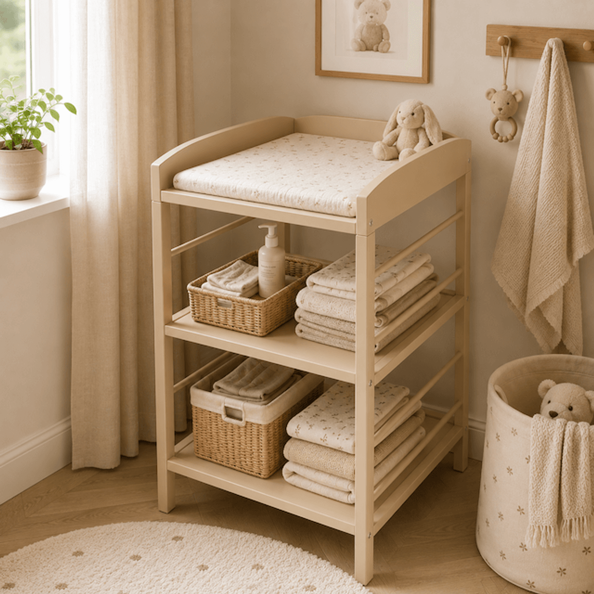 Troller | Lima Stellebord i Tre | Cashmere Vanilla