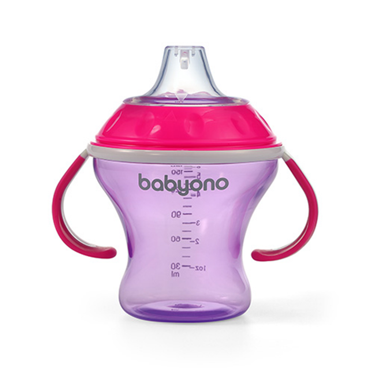 Babyono | Non-spill Tutekopp | 180ml | Lilla/Rosa