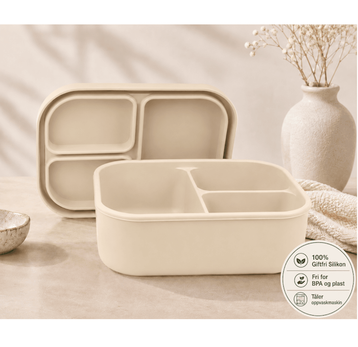 Troller Kids| Sillikon Matboks | Beige