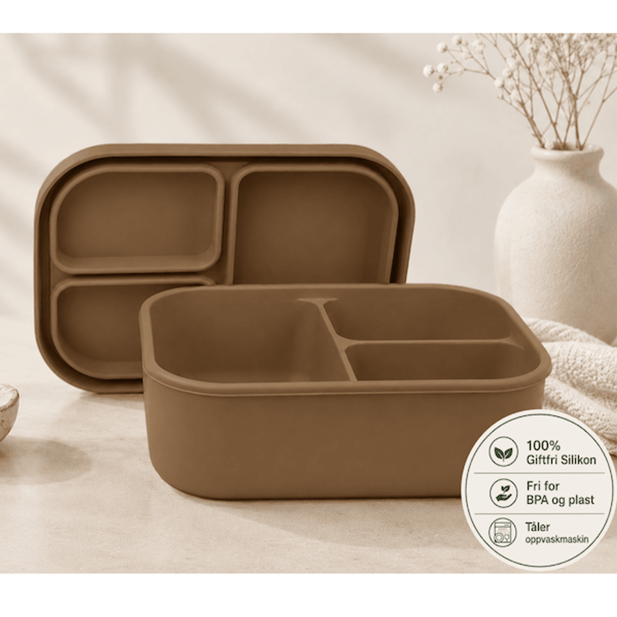 Troller Kids | Sillikon Matboks | Brun