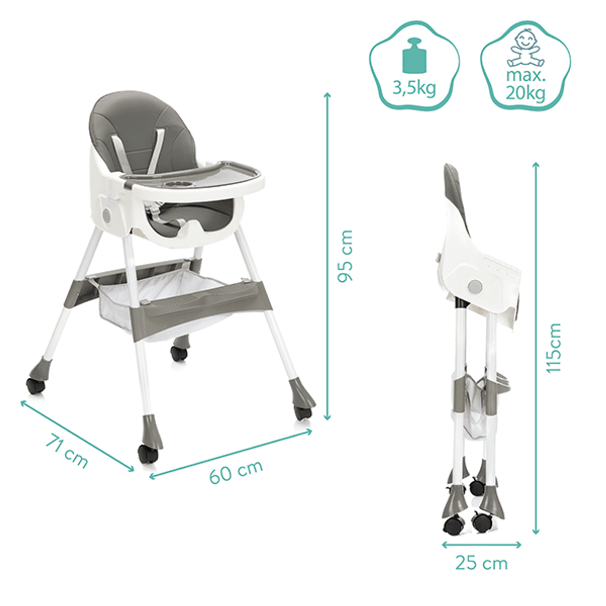 Fillikid | Finn Spisestol | Grey