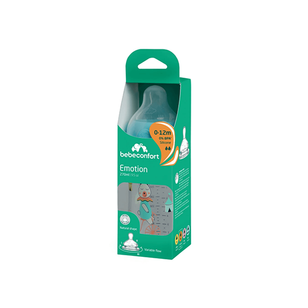 Bebeconfort | Emotion Tåteflaske | 270ml | 0-12mnd | Blå