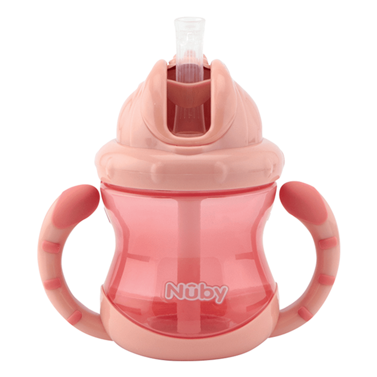 Nûby | Flip-It™ drikkekopp med håndtak og tykt sugerør | 240 ml